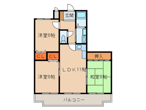 ハピネス八光の物件間取画像